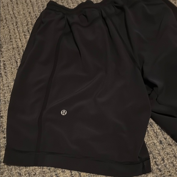 Black lululemon Shorts with Reflective Stripe and liner (M) - Picture 2 of 3